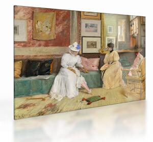 Staklena slika - William Merritt Chase, A Friendly Call, reprodukcije (70x50 cm)