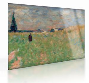 Staklena slika - Georges Seurat, A Summer Landscape, reprodukcije (70x50 cm)