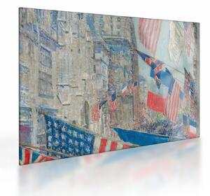 Staklena slika - Childe Hassam, Allies day, reprodukcije (70x50 cm)