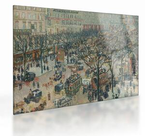 Staklena slika - Camille Pissarro, Boulevard des Italiens, Morning, Sunlight, reprodukcije (70x50 cm)