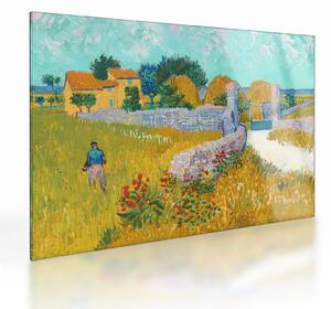 Staklena slika - Vincent van Gogh, Farmhouse in Provence, reprodukcije (70x50 cm)