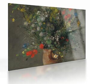 Staklena slika - Auguste Renoir, Flowers in a Vase, reprodukcije (70x50 cm)