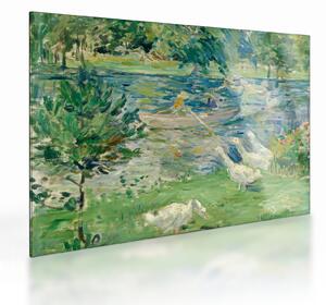 Staklena slika - Berthe Morisot, Girl in a Boat with Geese, reprodukcije (70x50 cm)
