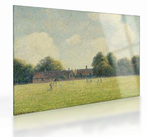 Staklena slika - Camille Pissarro, Hampton Court Green, reprodukcije (70x50 cm)