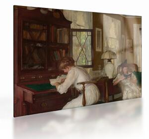 Staklena slika - Edmund Tarbell, Josephine and Mercie, reprodukcije (70x50 cm)