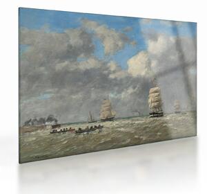 Staklena slika - Eugène Boudin, Le Havre, reprodukcije (70x50 cm)