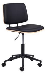 Crna uredska stolica od umjetne kože Owen – Actona