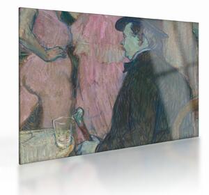 Staklena slika - Henri de Toulouse-Lautrec, Maxime Dethomas, reprodukcije (70x50 cm)