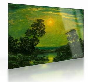 Staklena slika - Imitator of Ralph Albert Blakelock, Moonlight, reprodukcije (70x50 cm)