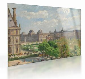 Staklena slika - Camille Pissarro, Place du Carrousel, Paris, reprodukcije (70x50 cm)