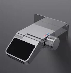 BSW1500 ELITE EDITION: Moderna zidna kupaonska slavina s preklopnim izljevom od 180° i prikazom temperature<span> - </span>Krom