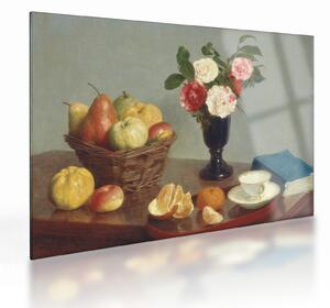 Staklena slika - Henri Fantin-Latour, Still Life, reprodukcije (70x50 cm)