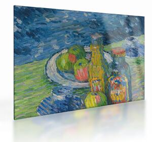 Staklena slika - Alexej von Jawlensky, Still Life with Bottles and Fruit, reprodukcije (70x50 cm)