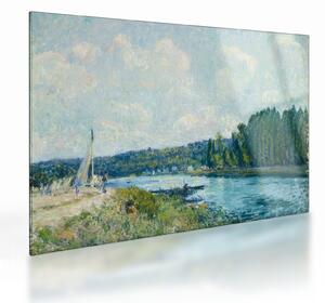 Staklena slika - Alfred Sisley, The Banks of the Oise, reprodukcije (70x50 cm)