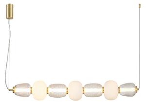 Viseće Svjetiljka LOOM DESIGN, Pearl 7, prigušiv, Zlato / mjed, Dnevna soba, Staklo, Moderan