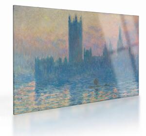 Staklena slika - Claude Monet, The Houses of Parliament, Sunset, reprodukcije (70x50 cm)