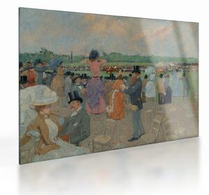 Staklena slika - Jean-Louis Forain, The Races at Longchamp, reprodukcije (70x50 cm)