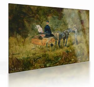 Staklena slika - Henri de Toulouse-Lautrec, The Trap, reprodukcije (70x50 cm)
