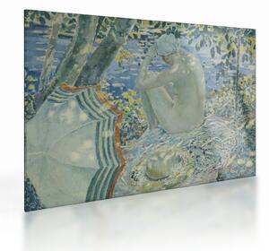 Staklena slika - Frederick Carl Frieseke, On the Bank, reprodukcije (70x50 cm)