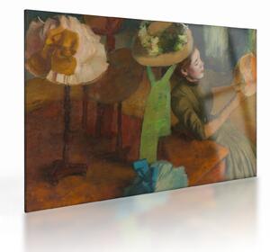 Staklena slika - Edgar Degas, The Millinery Shop, reprodukcije (70x50 cm)