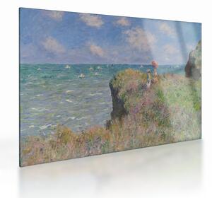 Staklena slika - Claude Monet, Cliff Walk at Pourville, reprodukcije (70x50 cm)