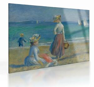 Staklena slika - Auguste Renoir, Figures on the Beach, reprodukcije (70x50 cm)