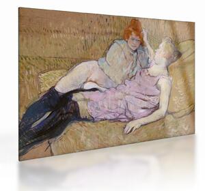 Staklena slika - Henri de Toulouse-Lautrec, The Sofa, reprodukcije (70x50 cm)