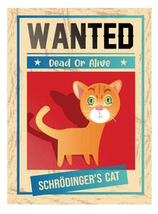 Ilustracija Schrodinger's cat and dead or alive wanted poster, drmakkoy