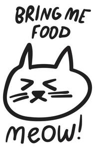 Ilustracija Bring me food. Meow! Angry cat face., Igor Levin