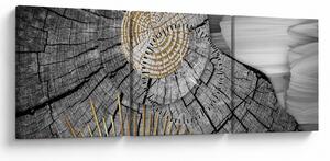 Slika - Deblo u kolažu (sa satom) (90x30 cm)