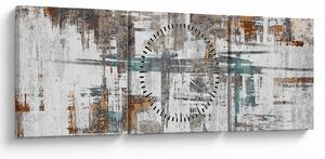 Slika - Apstraktni potezi (sa satom) (90x30 cm)
