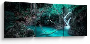 Slika - Tirkizno jezero (sa satom) (90x30 cm)