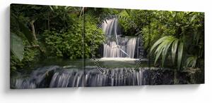Slika - Slapovi (sa satom) (90x30 cm)