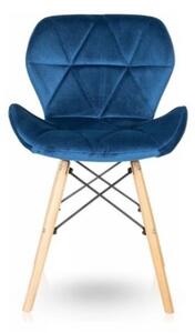 Blagovaonska stolica baršunasto plava SAPHIRE