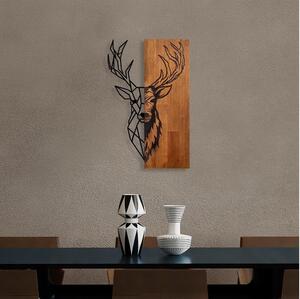 Zidna dekoracija 36x58 cm jelen drvo/metal