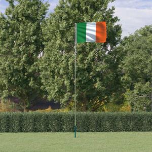 VidaXL Irska zastava i jarbol 5,55 m aluminijska