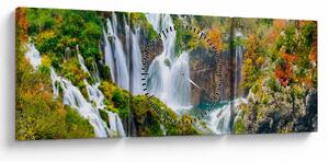 Slika - Nacionalni park Plitvička jezera (sa satom) (90x30 cm)