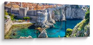 Slika - Dubrovnik (sa satom) (90x30 cm)