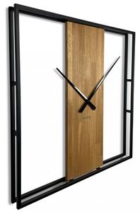 Dizajnerski zidni sat u drvenom i metalnom dizajnu, 80 cm