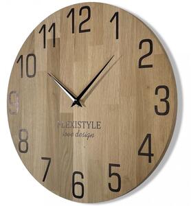 Luksuzni drveni sat u boji hrasta 30 cm
