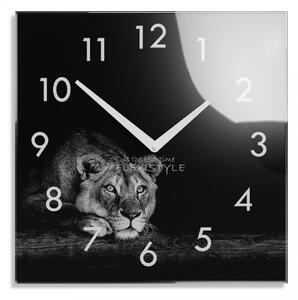 Ukrasni sat od crno-bijelog stakla, 30 cm