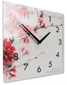 Ukrasni stakleni sat s motivom rascvjetale trešnje , 30 cm
