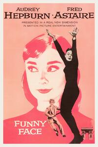 Reprodukcija umjetnosti Funny Face / Audrey Hepburn & Fred Astaire (Retro Movie), (26.7 x 40 cm)