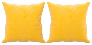 VidaXL Ukrasni jastuci 2 kom žuti 40 x 40 cm baršunasti
