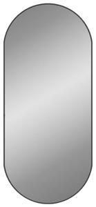 VidaXL Zidno ogledalo crno 100 x 45 cm ovalno