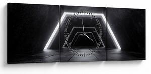 Slika - Futuristički tunel (sa satom) (90x30 cm)