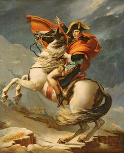 David, Jacques Louis (1748-1825) - Reprodukcija Napoleon Crossing the Alps on 20th May 1800, (35 x 40 cm)