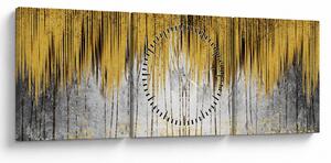 Slika - Zlatne linije (sa satom) (90x30 cm)