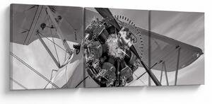 Slika - Zrakoplov (sa satom) (90x30 cm)