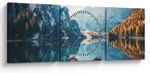 Slika - Čamci na jezeru Braies (sa satom) (90x30 cm)